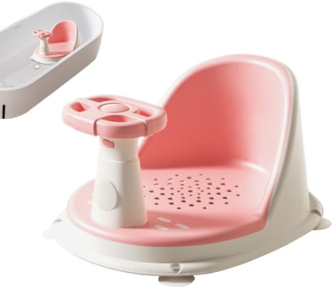 Silla De Baño Para Bebé, Asiento Estable Para Bañera Infantil, Soporte De Baño Seguro Y Cómodo Para Niñas Y Niños