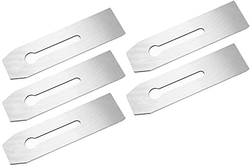 5 piezas de cuchillas para cepilladora de 51 mm, cuchilla cortadora de acero al carbono para carpintería, cuchilla de cepilladora resistente al desgaste, tratada térmicamente y