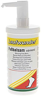 Laufwunder Fußbalsam wärmend wärmende Deocreme für kalte Füße, 450ml mit Spender