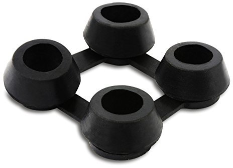 etm Ringgummimatte Verbindungsstück 2er Set für Wabenmatte - Fußmatte aus Gummi - Türvorleger, Schmutzfangmatte - idealer Rasenschutz für Spielplätze und Gärten - Rasengitter Octodoor