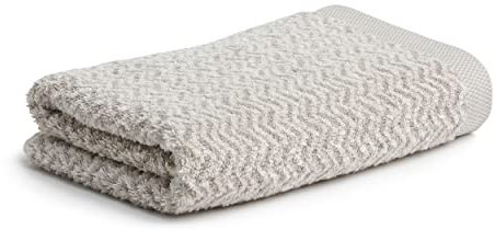 möve Brooklyn Handtuch Fischgrat 50 x 100 cm aus 85 % Baumwolle / 10 % Viskose aus Bambus-Zellstoff / 5 % Leinen, nature / cashmere