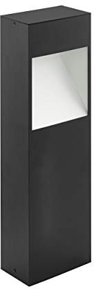 EGLO LED Außen-Sockellampe Manfria, 1 flammige Außenleuchte, Sockelleuchte aus Aluminium in Anthrazit, warmweiß, IP44