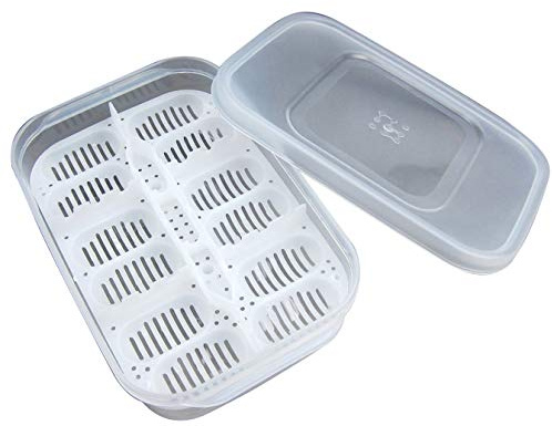 Reptile Egg Breeding Hatchery Box Incubator Tray Container Box for Snake Gecko Lizard (12 Holes)