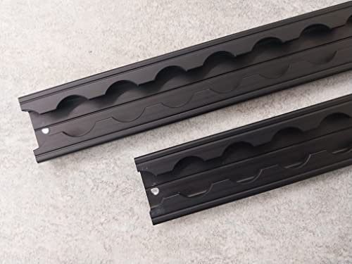 ZURRSCHIENEN.COM 2 X 2 m Airline binario di forma rettangolare, 34 X 9,6 mm, nero anodizzato C35, guida Airline in alluminio, guida di ancoraggio Made in Germany