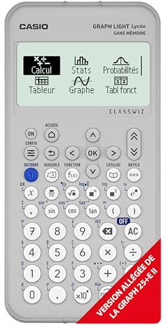 Calculatrice scientifique Casio Graph Light Gris