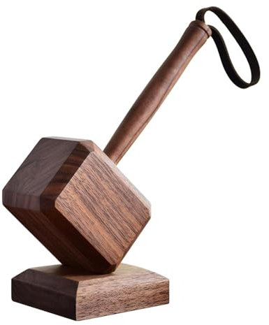 Wooden Bottle Opener – Unique Bottle Opener with Magnetic Base | Hammer Bottle Opener, Favours Bottle Opener for Beer and Water for Pop Cans for Carbonated Beverages, 19.5 x 8 x 6 cm