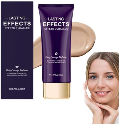 Body Coverage Perfector Flawless Körper Make Up Wasserfest Concealer Tattoo Abdeckung Langanhaltend CC Cream Waterproof All Over Complexion Foundation Abdeckcreme Ohne Übertragung 74g*1 Natürliche