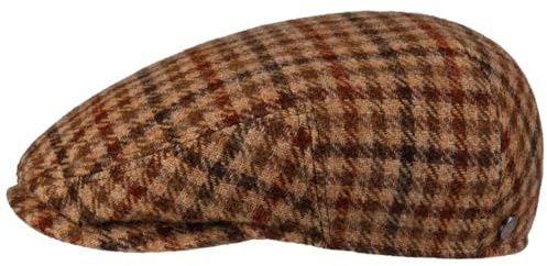 LIERYS Hatteras Vescalo Flatcap Gorra de globo para hombre – Hecho en la UE con visera otoño-invierno, otoño invierno – L (58-59 cm) beige-marrón