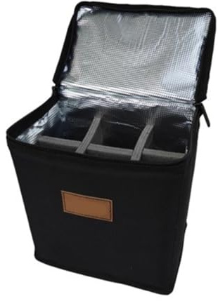 Kleine Brennstoff-Zylinder-Aufbewahrungstasche, Campingdosen, nachfüllbare Tanks für Picknicks im Freien für Outdoor, Schwarz , L
