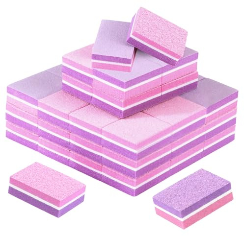 50 Piezas Bloque de Lima Para Uñas, Bloque de Lima Para Uñas Taco Pulidor Uñas Doble Cara Grano, Uñas Profesional Lima Pulidora Uñas Lavable para Uñas Gel y Acrílico