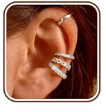Morfetto 4pares Ear Cuff Dorados Plata Falso Piercing Oreja Pendientes Sin Agujero Pendientes Clip Ajustables Baño de Oro 14K Hipoalergénicos Falsos Piercing Tragus Cartílago Hélix Mujer
