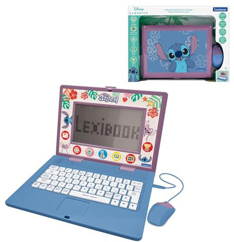 Lexibook, Disney Stitch Educational Laptop for kids, JC599Di2LXB