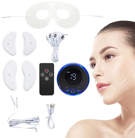 Dispositivo Microcorrente Viso - Massaggiatore Facciale EMS Portatile, Strumento Bellezza Cura Pelle, Trattamento Viso Occhi Collo | Dispositivo Cura Pala per Donne Uomini Casa Ufficio