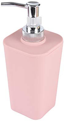 douceur d'intérieur, Distributeur Savon (7.3 x 7.3 x 18 cm) Vitamine Rose Poudre, Plastique Soft Touch
