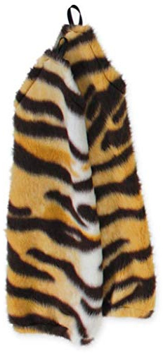 KarnevalsTeufel Armstulpen mit Tier-Muster in verschiedenen Varianten Plüsch Handschuhe Einfinger für Erwachsene (Tiger)