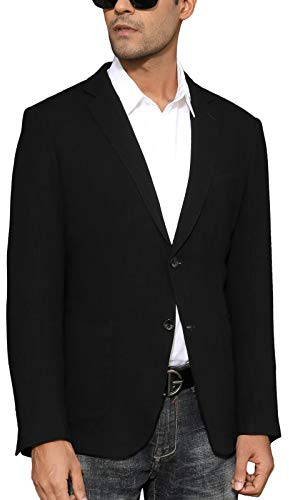PJ Paul Jones Chaqueta de Lino Ligera Ajustada para Hombre, Chaqueta Deportiva, Negro -, X-Large