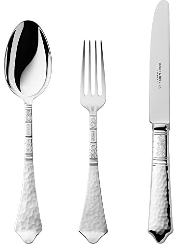 Robbe & Berking Hermitage 3 pzas. Cubiertos de menú (Chapado Macizo en Plata con 150 g)
