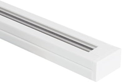 LEDKIA LIGHTING - Binario Monofase per Faretti LED | Sistema Flessibile e Robusto | Installazione Orizzontale o Verticale | Efficienza Energetica, Bianco, Policarbonato