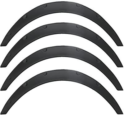 KIMISS 4 Pezzi Universale Flessibile Parafanghi Auto Kit Corpo Extra Largo Archi Ruota Sopracciglio Protezione Trim per Auto(80mm)