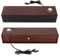 Jectse Altoparlanti per Computer USB, Stereo Hi-Fi in Legno da Tavolo, Mini Audio Bar Altoparlante Esterno con Manopola Volume, 3,5mm AUX in Cablato per PC Portatile Tablet Monitor