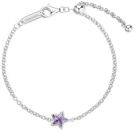 Brosway Damarmband i silver med stjärnsymbol, damarmband samling fancy - FMP109, 185mm, Sterlingsilver, zirkoner magic lila