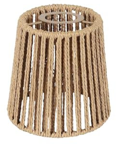 Boho Rattan Lampenschirm Klein E27 Lampenschirme für Tischlampe Hängelampe Stehlampe Deckenleuchte Spiegelleuchten Korblampe Papierlampenschirm Papier Ersatzschirm Hängend Korb Laterne