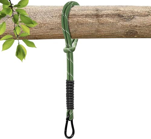 WWFFEN Kraftiga trädgunga rep, hängmatta träd remmar hängande kit, för utomhusgungor hängmatta lekplats set tillbehör (104 cm, grön, 1 pack)