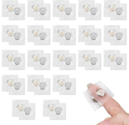 20 Paar Versteckter Magnete zum Einnähen, Hidden Sew Magnetverschluss Taschen, PVC Nähen Magnet Knopf, Unsichtbare Magnetknöpfe, Zubehör zum Nähen für Handtaschen Kleidung Lederhandwerk(Magnet:1cm)