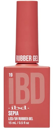 IBD Rubber Gel - Sepia - 15 ml - Made in USA - Premium Nail Polish for Durable, Natural Manicure and Smooth Nails - LED/UV Varnish