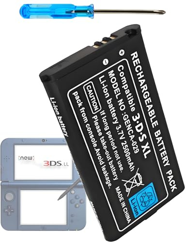 New 3DS XL Battery Replacement - SPR-003 Battery Upgrade Compatible with Nintendo 3DS XL, 3DS LL, New 3DS LL Game Console SPR-001 Lithium-ion with Repair Tool
