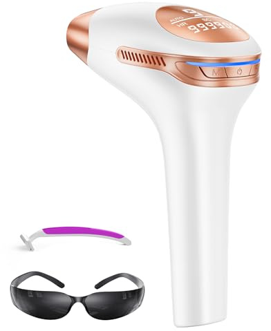 Beauris 21J IPL Geräte Haarentfernung Laser, Laser Haarentfernung 9 Stufen & 600 NM Rotlicht, 999,900 Blitzen zu Hause IPL Haarentfernungsgerät für Frauen, Männer, Achseln, Bikini, Beine, Körper
