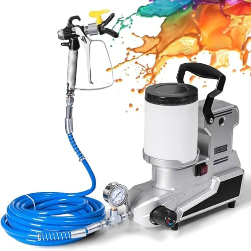 Spruzzatore Di Vernice Airless Per Vernici Al Lattice A Base D'Acqua - Pistola A Spruzzo Airless E Tubo Da 5 M, Capacità 2 L, Per Spruzzatore Airless Perfetto Per Pareti, Soffitti E Altro Ancora