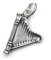 Drachensilber Harfe Anhänger 925 Silber Harfen Barden Schmuck Kettenanhänger Frauen Mittelalter Silberschmuck