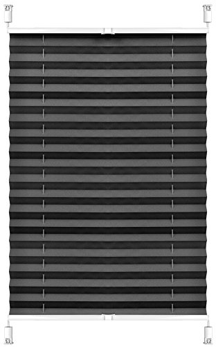 S SIENOC Plissee Klemmfix Fenster Plissee Rollo Sonnenschutz Ohne Bohren Rollo Fenster & Türen inkl. Zubehör (Grau, 35x100 cm)