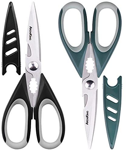 Küchenschere & Kochschere – Scharfe Klingen, professionelle Edelstahlschere für Lebensmittel, Fleisch, Geflügel, Gemüse, spülmaschinenfest, Allzweck-Kochwerkzeug