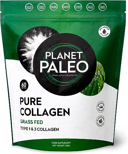 Pure Collagen Powder (60 Servings, 450g) | for Healthy Skin, Joints, and Gut Health | Grass Fed, Non-GMO and Gluten-Free Bovine Collagen