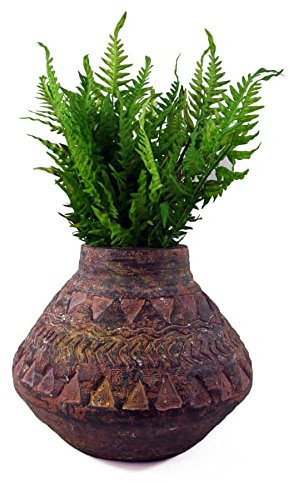 Leaf Extra Large Cachepot Planters, Fibreglass, 30cm Aztec Rustic