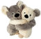 Habibi Premium Wärmekissen/Stofftier f. Kinder+Erwachsene – 1960 Hugys Koala Papa (grau) + Kind (creme), Kuschelfreunde 2er Set, herausnehmbare Hirsefüllung, zum Erwärmen i.d. Mikrowelle/Backofen