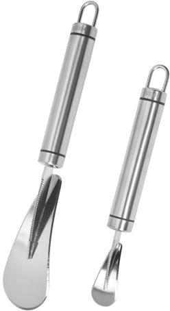 Genikeer Edelstahl Zitronen Frucht Stripper Grapefruit Schälwerkzeug, Orangenschäler Mit Gebogenem Griff, Kreativer Und Tragbarer Zitrusschäler, Küchenhelfer Für Zitrusfrüchte, Zitrone Oder Orange