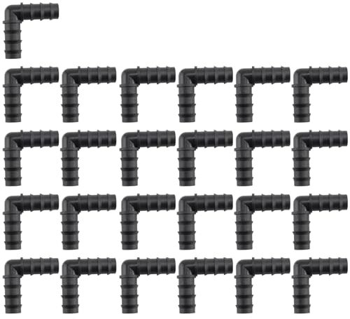 CAIONPLE Confezione da 25 pezzi, 1/2-90 gradi, raccordi a crimpare in plastica (1/2, 25 pezzi)
