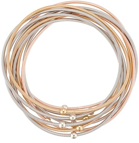 PH PandaHall 10pz Braccialetto con Corde per Chitarra 3 Colori Bracciale a Strati di Filo Flessibile Bracciali Impilabili per Donne Regali di Gioielli Artigianato Fai Da Te