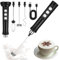 FAOKZE Elektrischer Milchaufschäumer mit Drei Quirl, USB Wiederaufladbar Milchschäumer Schneebesen, Handheld Milk Frother Edelstahl Aufschäumer für Kaffee/Latte/Cappuccino/Heiße Schokolade/Matcha