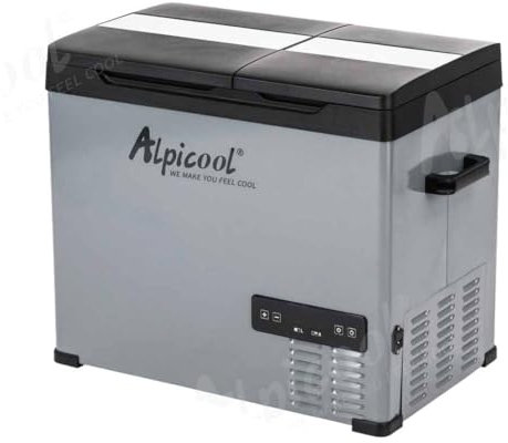 Alpicool Alpcool CHS55 40L Glaciere Électrique à Compression, 12/24V Réfrigérateur de Voiture portable congélateur et réfrigérateur pour Maison, dortoir, Camping, Double contrôle de température
