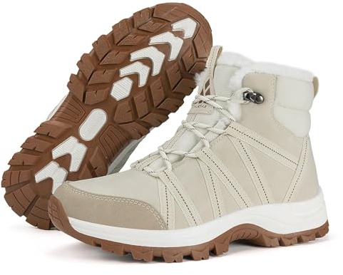 Mishansha Botas Mujer Invierno Zapatos Forradas Cálido Botas Montaña Impermeables Sneakers Antideslizantes 38 EU