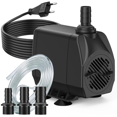 SongLong Ultra-Leise Springbrunnenpumpe 45W 2500L/H 3m Kabel, Teichwasserpumpe mit Überhitzungsschutz, für Gart brunnen, Teich, Hydroponik-Anlagen