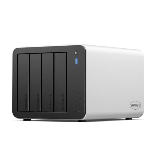 TERRAMASTER F4-425 Plus Almacenamiento NAS de Alto Rendimiento: 4 bahías, Intel N95 4 núcleos, 8GB RAM, Dual 5GbE LAN, 3 M.2, para Trabajo en Equipo y Servidor Multimedia(Sin Discos)