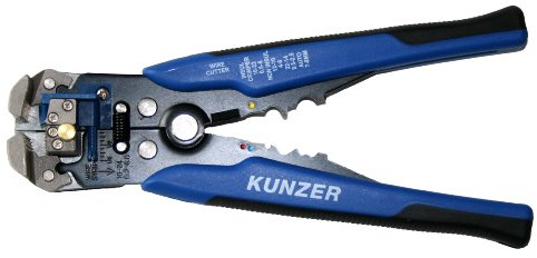 Kunzer 7AIZ01 Abisolierzange - Abisolieren, Schneiden, Crimpen in einem Werkzeug, Stellradjustierung, 0,05-6 mm?, Elektrotechnik