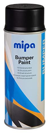 Mipa Bumper-Paint-Spray schwarz Stossstangenlack Strukturbeschichtung Autolack, 400 ml