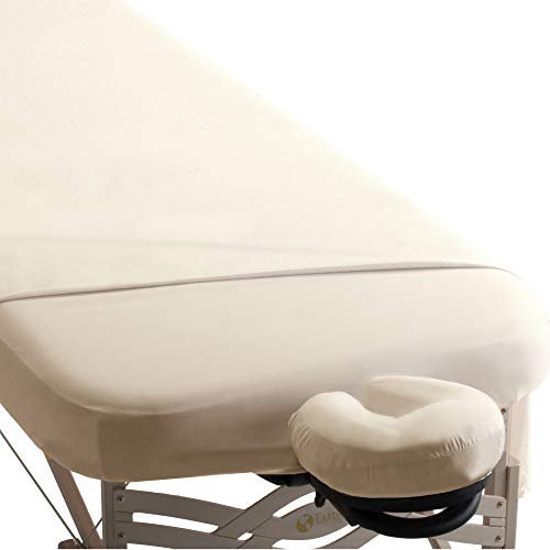 EARTHLITE Premium Mikrofaserbezug-Set für Massageliegen - Seidig, Knitterfrei, Schnelltrocknend, 3er Set (Spannlaken, Laken, Kopfstützenbezug)