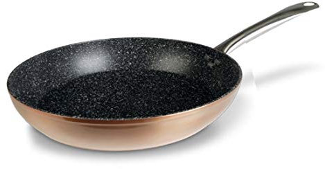 WECOOK! Professional Sartén Aluminio Forjado 28 cm, Inducción, Antiadherente Ecológico sin PFOA, 2,8 mm Espesor, Mango Acero Inox., Color Cobre, Apta Todas las Cocinas, Vitrocerámica, Gas, Horno
